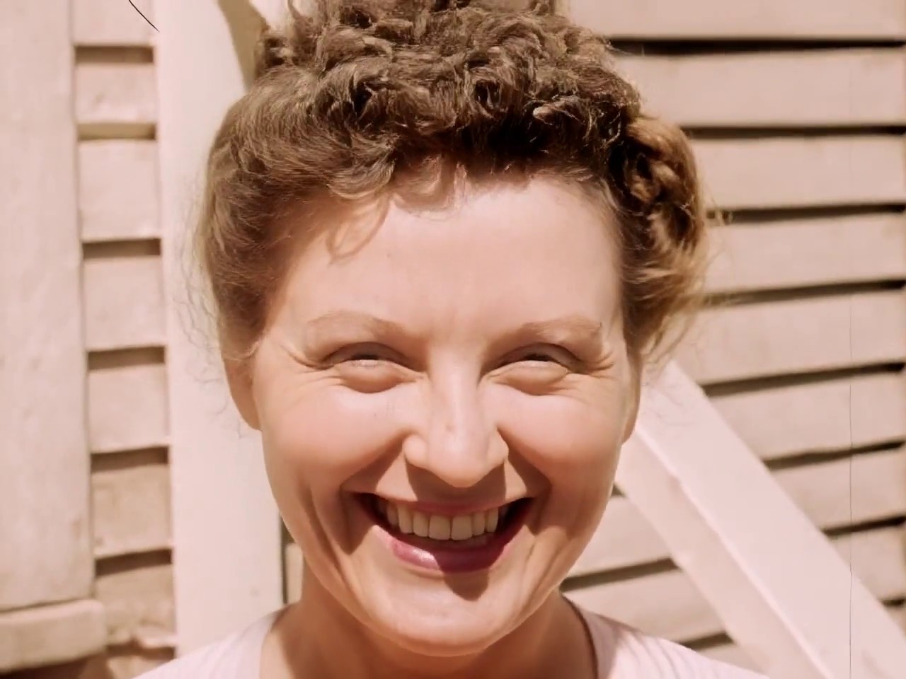 Restored frame from a 1952 home movie, sharp and clean